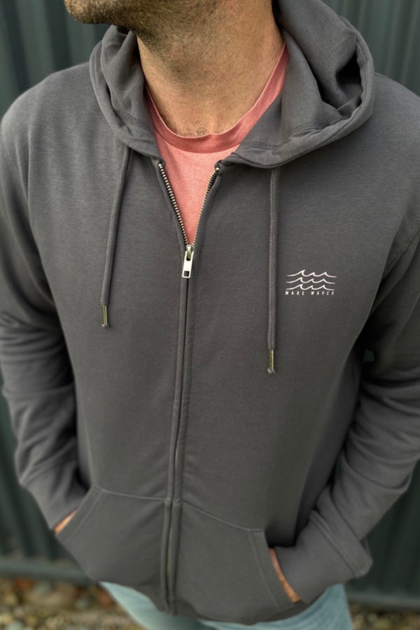 Make Waves - Organic cotton Zip Hoodie