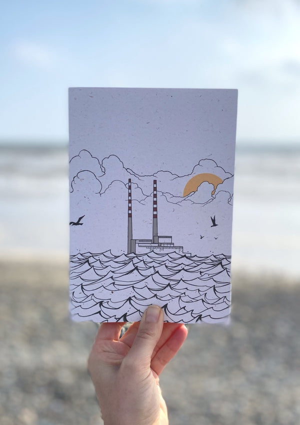 Poolbeg Chimneys - A5  Recycled Notebook
