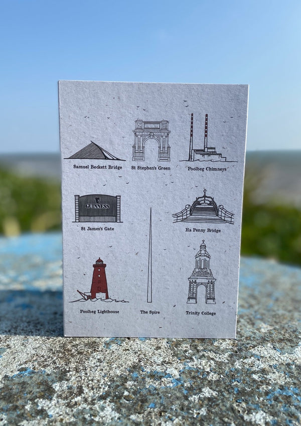 Dublin Landmarks - A5  Recycled Notebook