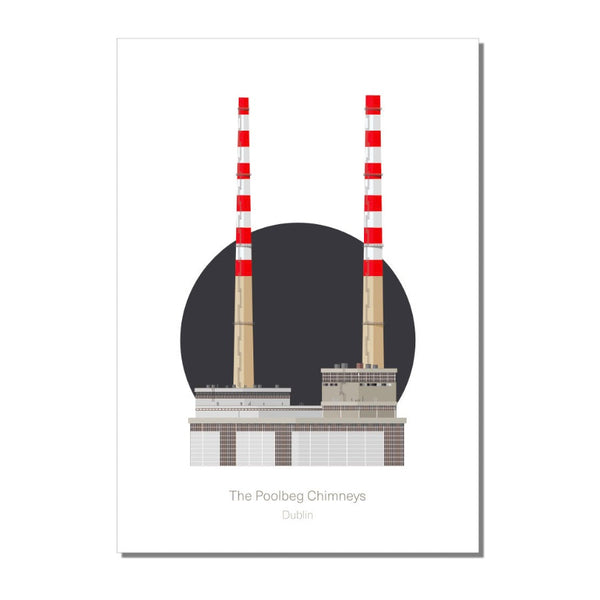 Poolbeg Chimneys-A4 Print