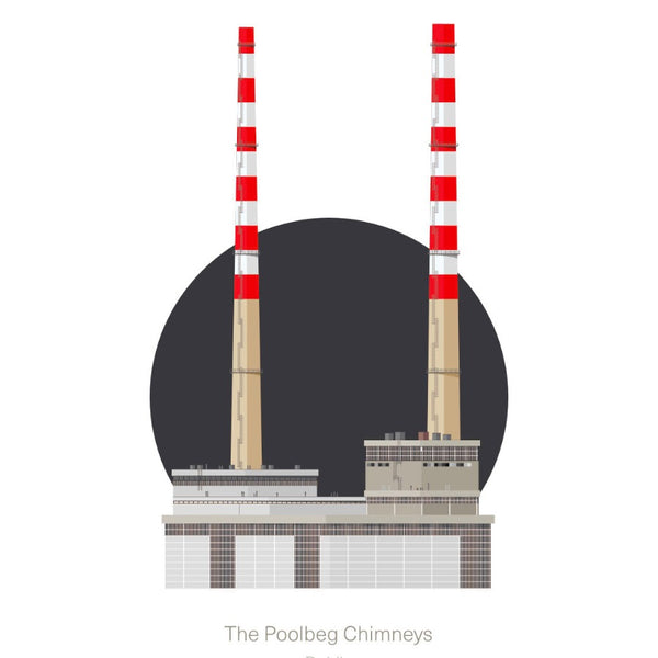 Poolbeg Chimneys-A4 Print