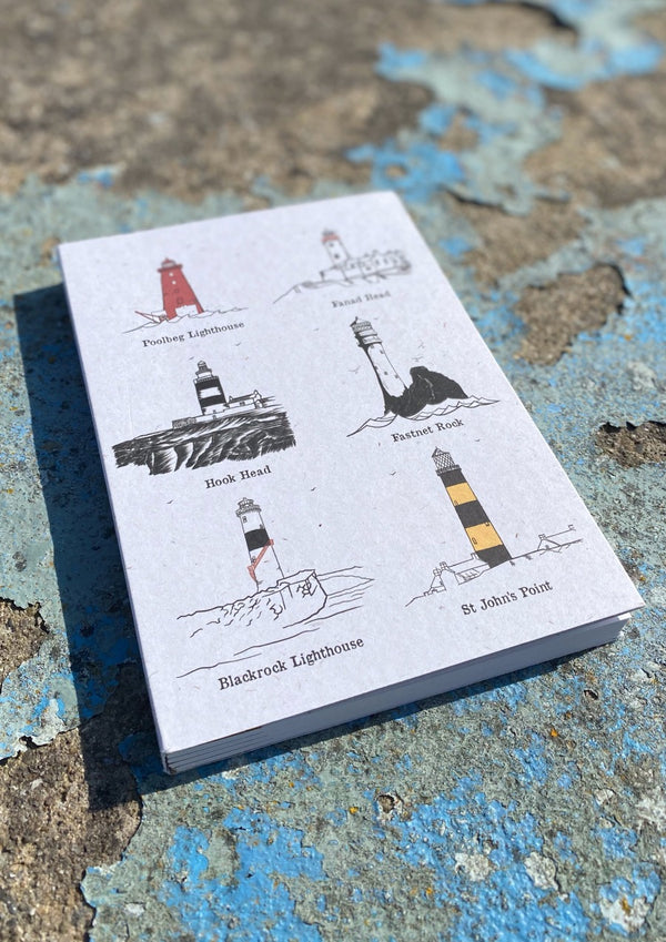 Irish Lighthouses - A5  Recycled Notebook