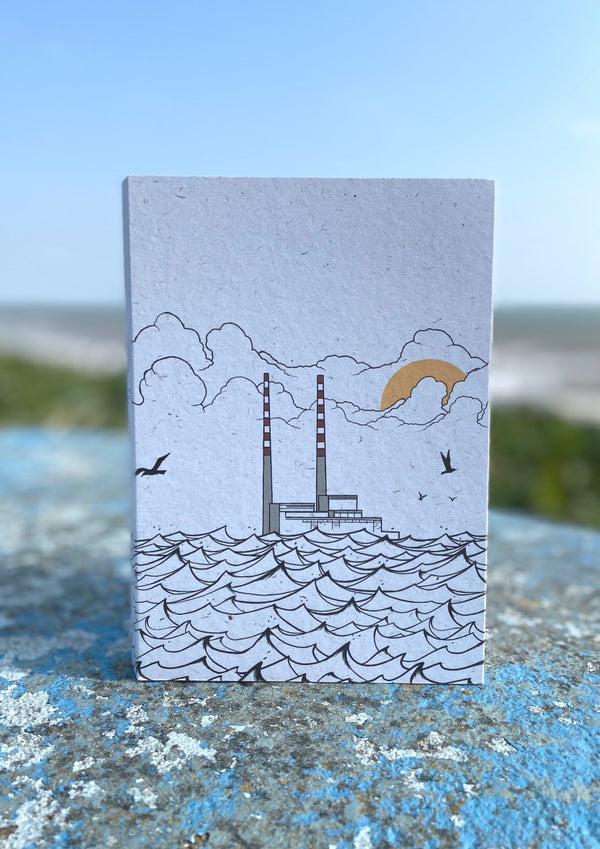 Poolbeg Chimneys - A5  Recycled Notebook