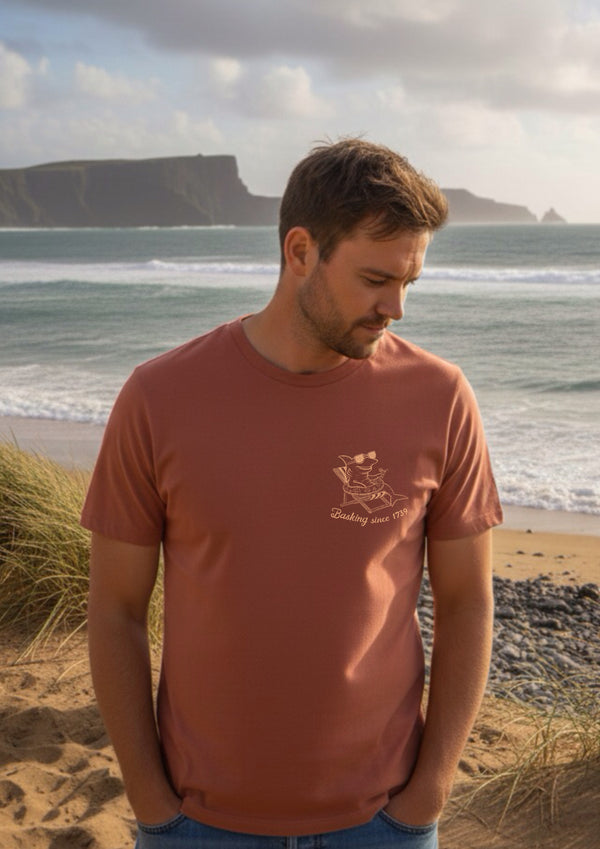 Basking Shark (Rusty Red) - 100% organic cotton tshirt