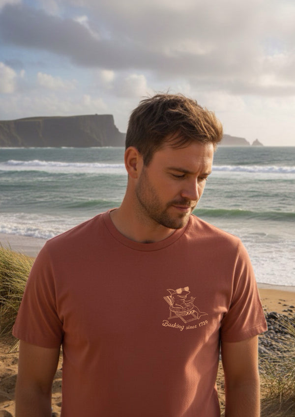 Basking Shark (Rusty Red) - 100% organic cotton tshirt
