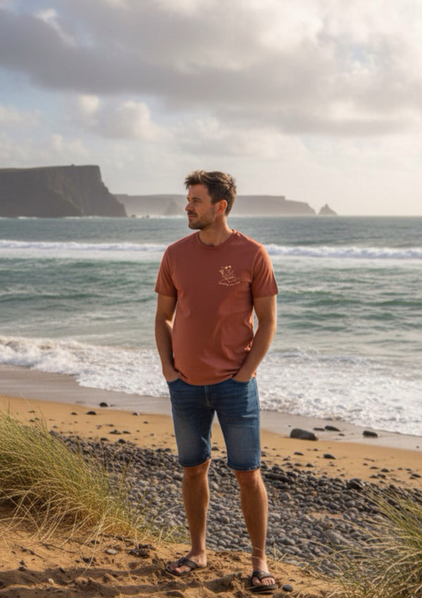 Basking Shark (Rusty Red) - 100% organic cotton tshirt