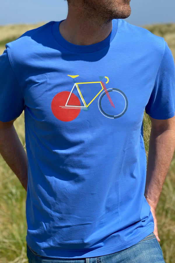 Bauhaus Bike (Blue) - 100% Organic cotton t-shirt
