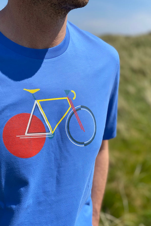 Bauhaus Bike (Blue) - 100% Organic cotton t-shirt