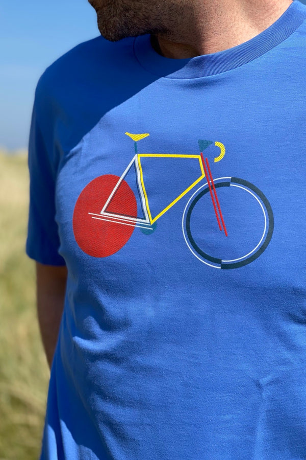 Bauhaus Bike (Blue) - 100% Organic cotton t-shirt