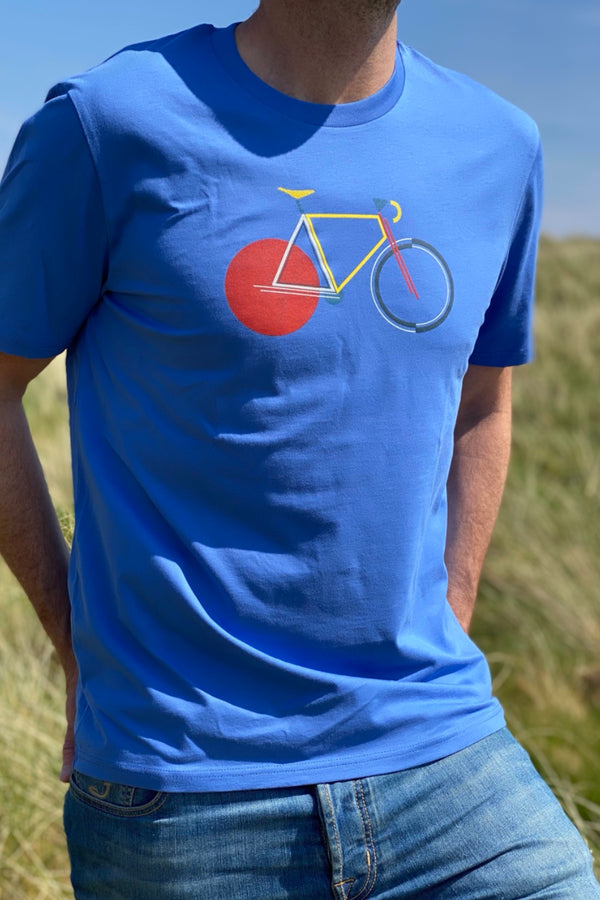 Bauhaus Bike (Blue) - 100% Organic cotton t-shirt