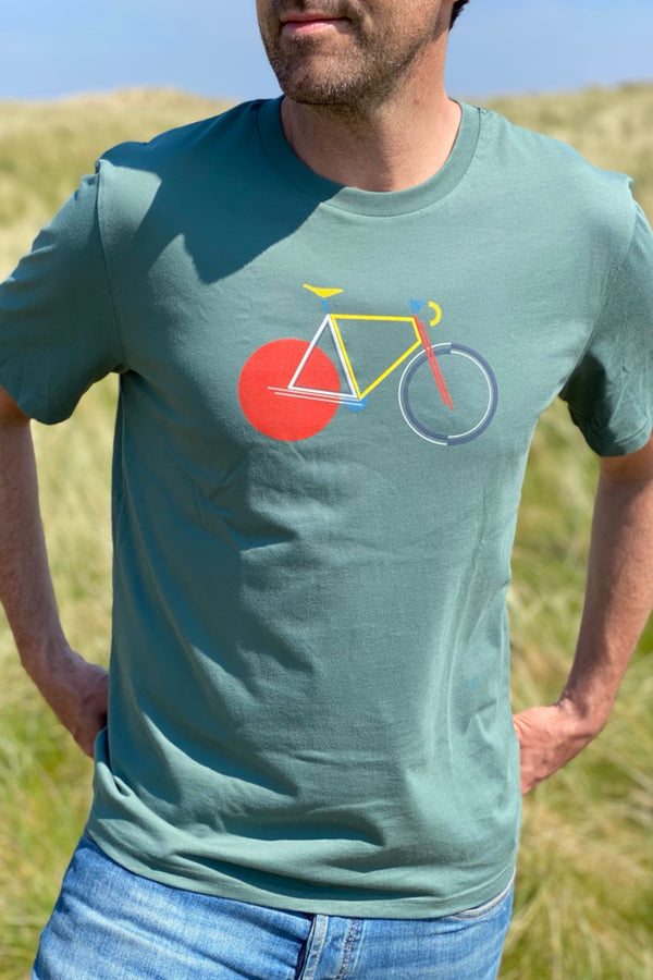 Bauhaus Bike (Green)- 100% Organic cotton t-shirt