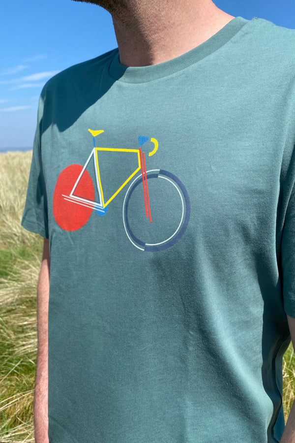 Bauhaus Bike (Green)- 100% Organic cotton t-shirt