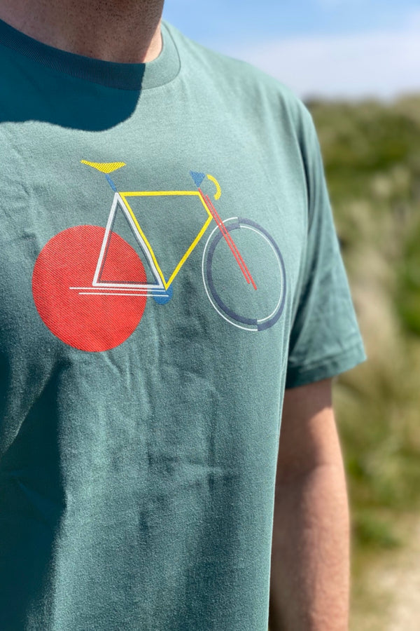 Bauhaus Bike (Green)- 100% Organic cotton t-shirt