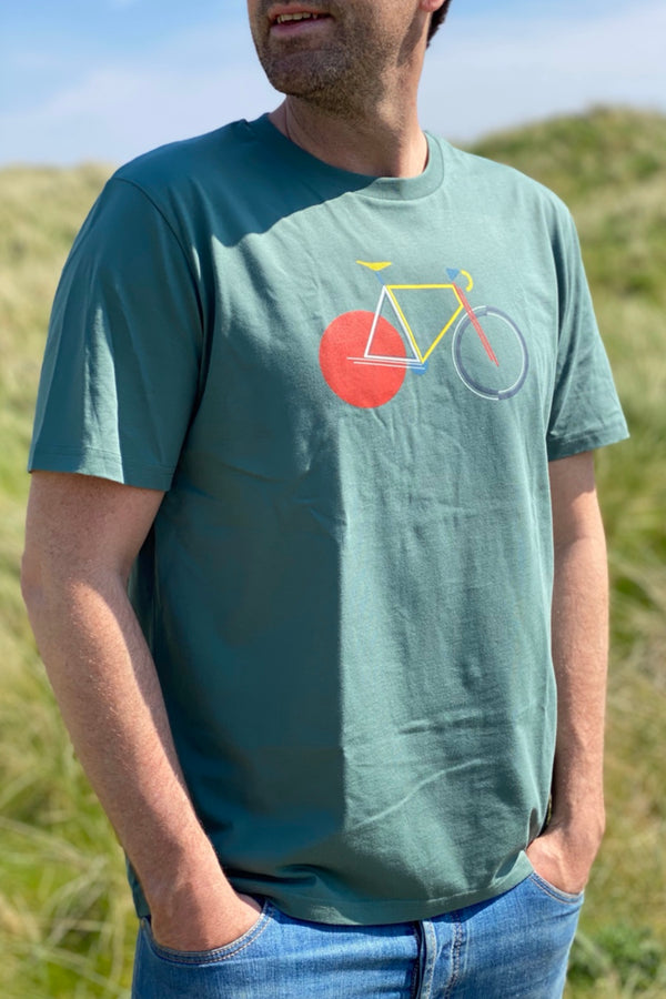 Bauhaus Bike (Green)- 100% Organic cotton t-shirt