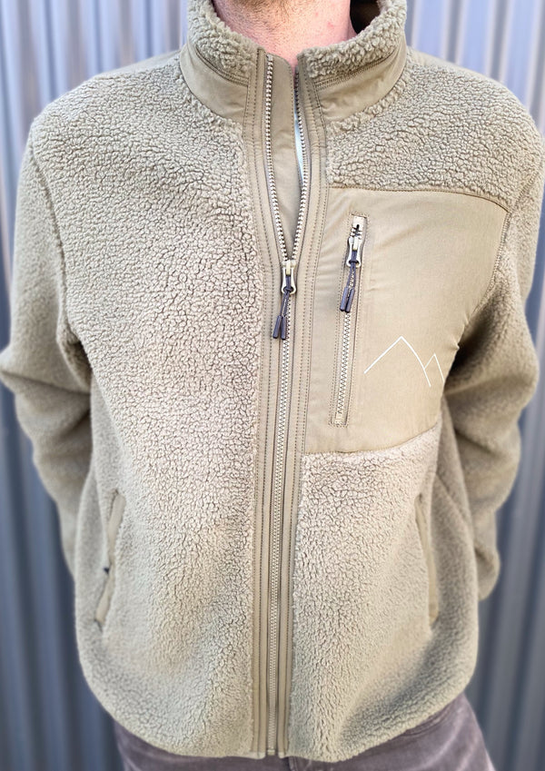 Explorer Fleece Jacket- 100% premium recycled fleece (Khaki)