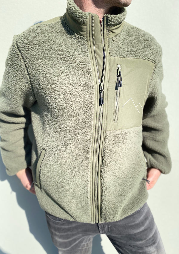 Explorer Fleece Jacket- 100% premium recycled fleece (Khaki)