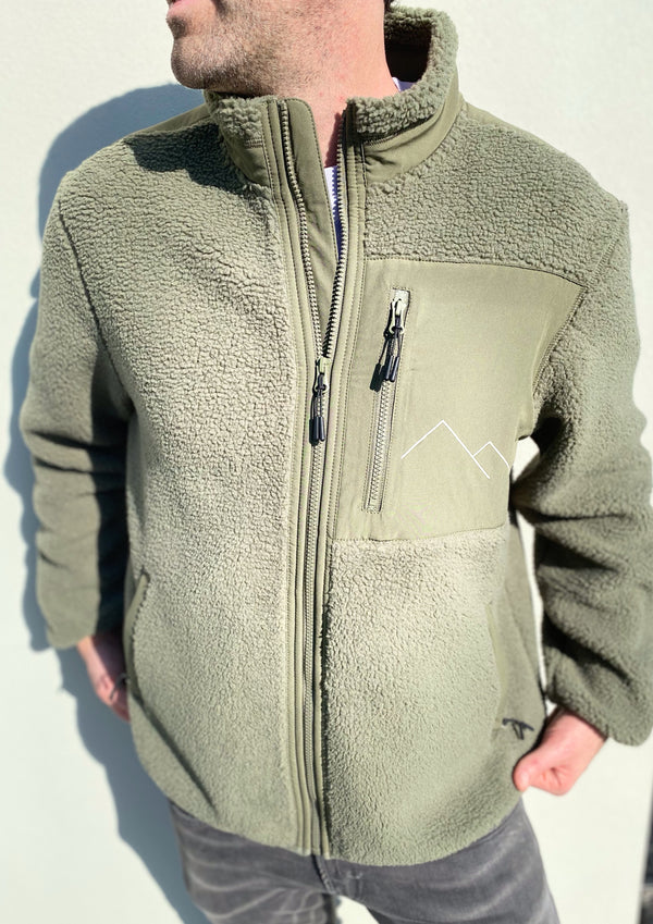 Explorer Fleece Jacket- 100% premium recycled fleece (Khaki)