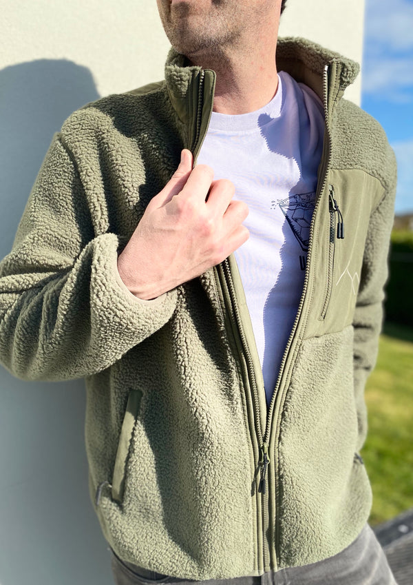 Explorer Fleece Jacket- 100% premium recycled fleece (Khaki)