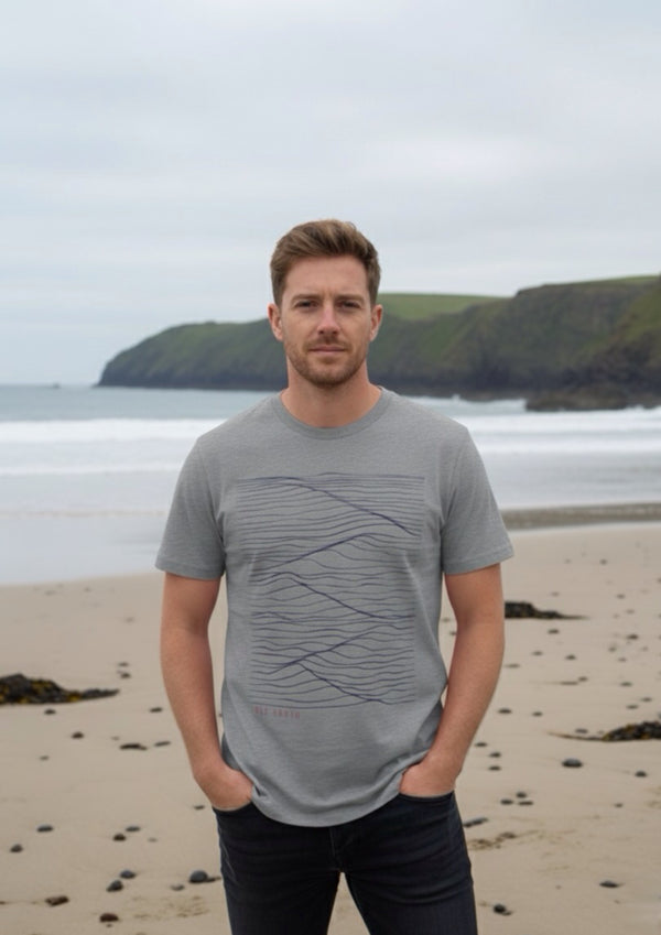 Ebb & Flow (Misty Grey) - 100% organic cotton tshirt