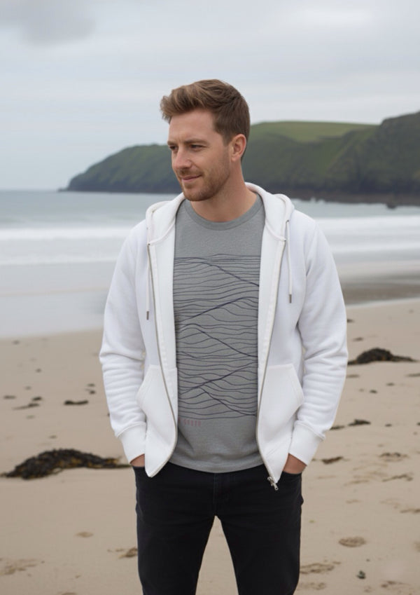 Ebb & Flow (Misty Grey) - 100% organic cotton tshirt