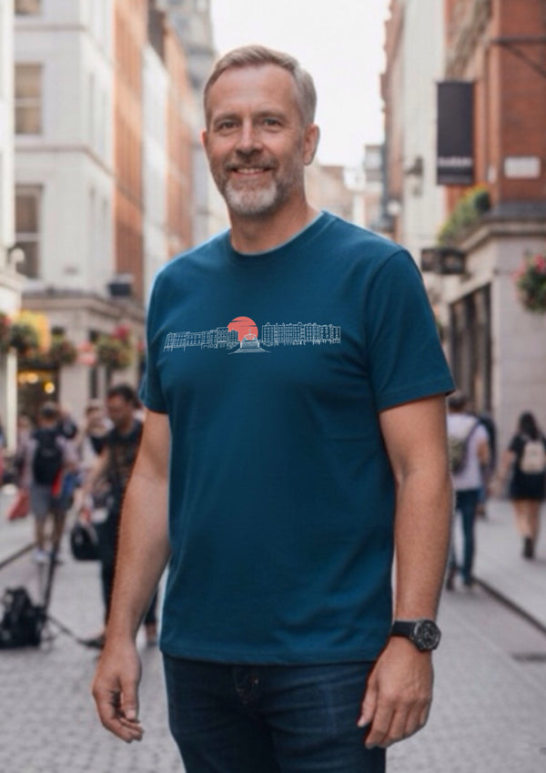 Ha Penny Bridge (Deep Teal)- 100% organic cotton t-shirt