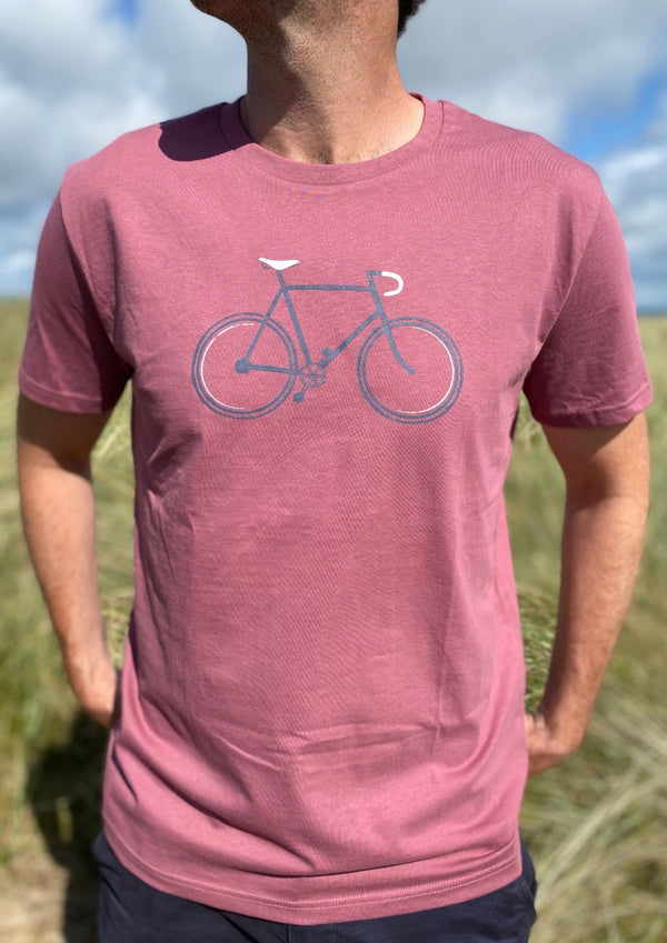 Racing Bike (Hibiscus)-Organic cotton t-shirt