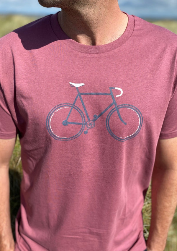 Racing Bike (Hibiscus)-Organic cotton t-shirt