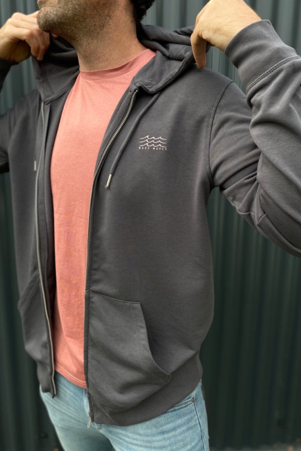 Make Waves - Organic cotton Zip Hoodie