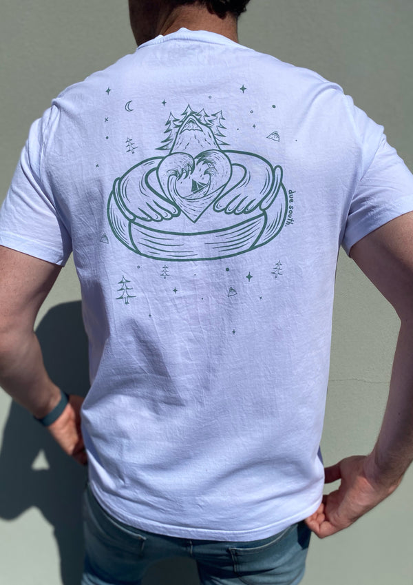 Nature Claddagh - 100% Organic cotton t-shirt (White)