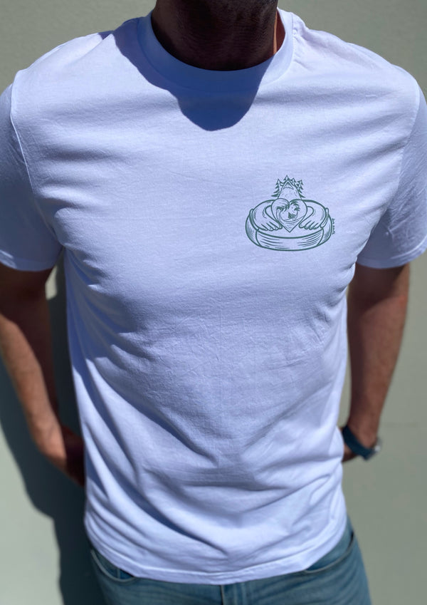 Nature Claddagh - 100% Organic cotton t-shirt (White)