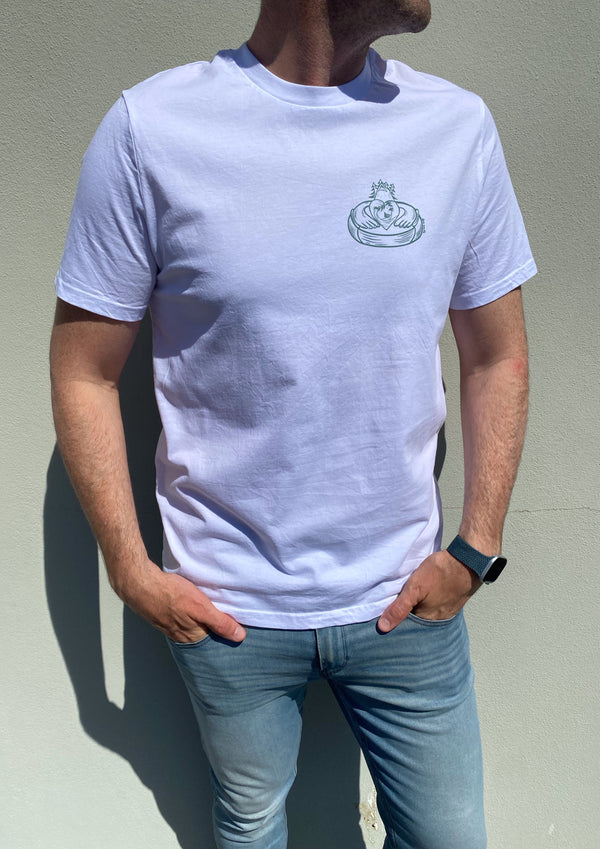 Nature Claddagh - 100% Organic cotton t-shirt (White)