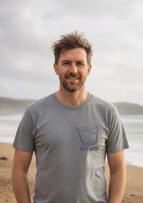 Uisce Beatha (Misty Grey)-100% organic cotton tshirt