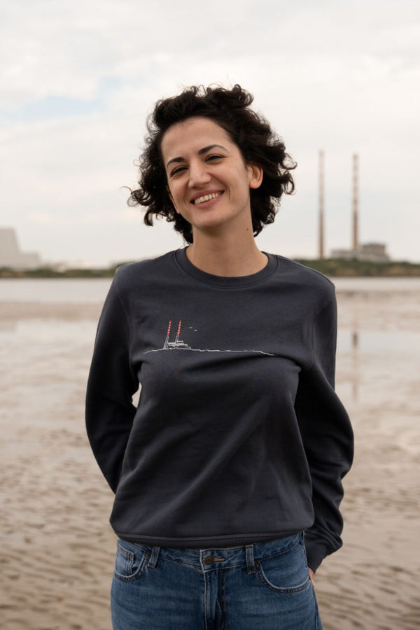 Poolbeg Chimneys / Pigeon House - Organic Cotton Sweater