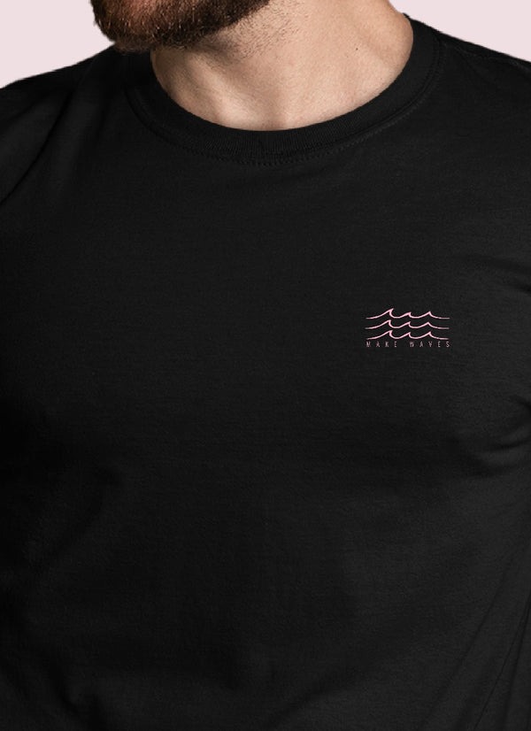 Make Waves (BLACK) -100% Organic Cotton t-shirt