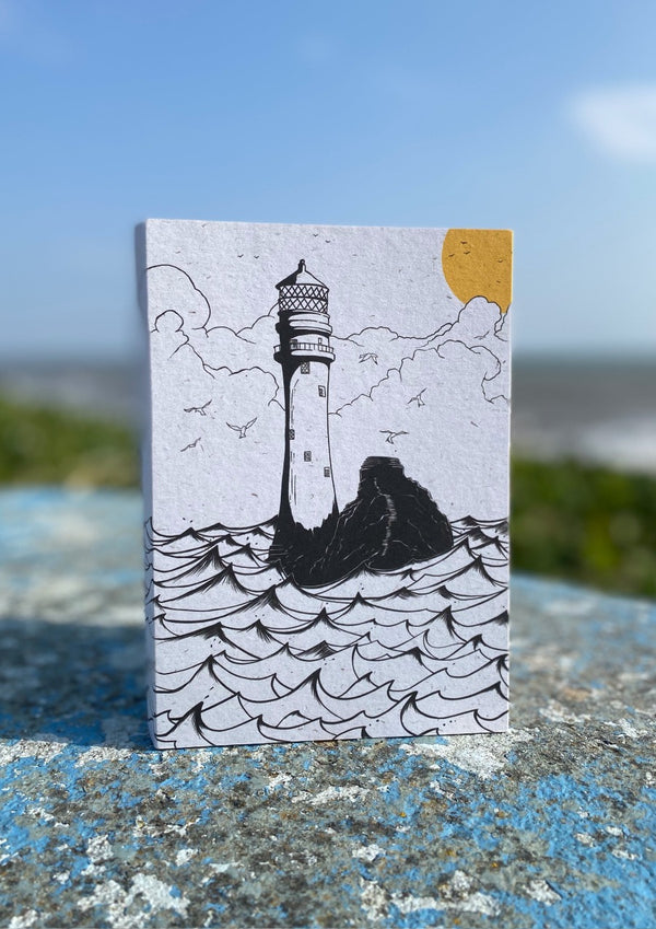 Fastnet Lighthouse - A5  Recycled Notebook