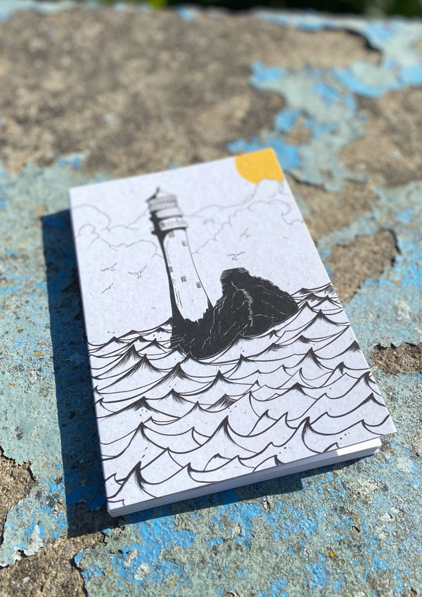 Fastnet Lighthouse - A5  Recycled Notebook