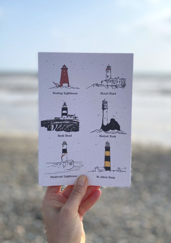 Irish Lighthouses - A5  Recycled Notebook