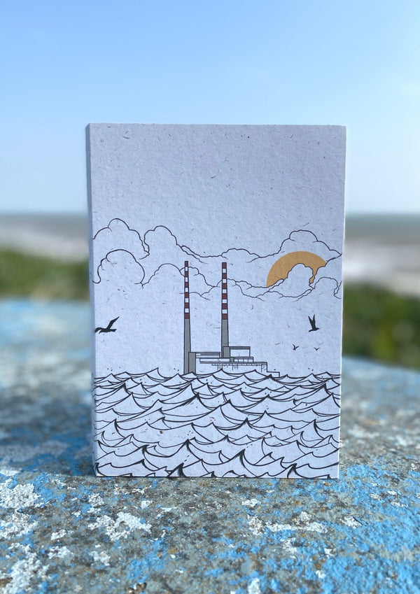 Poolbeg Chimneys - A5  Recycled Notebook